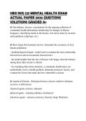 HESI NSG 221 MENTAL HEALTH EXAM ACTUAL PAPER 2026 QUESTIONS SOLUTIONS GRADED A&plus;