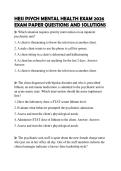 HESI PSYCH MENTAL HEALTH EXAM 2026 EXAM PAPER QUESTIONS AND SOLUTIONS