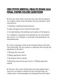 HESI PSYCH MENTAL HEALTH EXAM 2026 FINAL PAPER SOLVED QUESTIONS