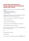 Uworld step 2 self assesment 1  Practice Test Questions And Answers  Verified 100&percnt; Correct 