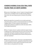 HONDROS NURSING EXAM 2026 FINAL PAPER SOLVED ITEMS ACCURATE MARKING