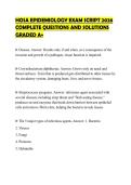 HOSA EPIDEMIOLOGY EXAM SCRIPT 2026 COMPLETE QUESTIONS AND SOLUTIONS GRADED A&plus;