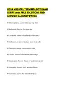 HOSA MEDICAL TERMINOLOGY EXAM SCRIPT 2026 FULL SOLUTIONS AND ANSWERS ALREADY PASSED
