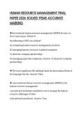 HUMAN RESOURCE MANAGEMENT FINAL PAPER 2026 SOLVED ITEMS ACCURATE MARKING