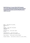 NUR 256 Exam 1 Latest 2024 2025 Update Concepts of Mental Health Nursing Complete Guide with questions and correct answers