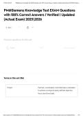 PM&commat;Siemens Knowledge Test EXAM Questions with 100&percnt; Correct Answers &vert; Verified &vert; Updated &lpar;Actual Exam&rpar; 20252026