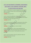 ATI VATI MATERNITY NEWBORN ASSESSMENT QUESTIONS AND VERIFIED ANSWERS&comma; 100&percnt; GUARANTEED PASS 2025&sol;2026