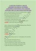 CAPSTONE NURSING CARE OF CHILDREN&sol;MATERNAL NEWBORN ASSESSMENT QUESTIONS AND VERIFIED ANSWERS&comma; 100&percnt; GUARANTEED PASS 2025&sol;2026