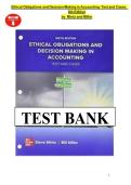 Solution Manual for Ethical Obligations and Decision-Making in Accounting Text and Cases 6th Edition By Steven Mintz&comma; William Miller