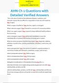 AHN Ch 2 Questions with  Detailed Verified Answers 