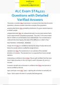 ALC Exam STA4211  Questions with Detailed  Verified Answers