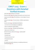 CMGT 2103 - Exam 1  Questions with Detailed  Verified Answers 