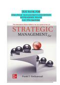 TEST BANK FOR  STRATEGIC MANAGEMENT 6TH EDITION  ROTHAERMEL FRANK  ISBN 978-1266191862 