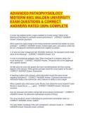 ADVANCED PATHOPHYSIOLOGY MIDTERM 6501 WALDEN UNIVERSITY EXAM QUESTIONS & CORRECT ANSWERS RATED 100&percnt; COMPLETE