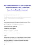NUR2356 Multidimensional Care I &lpar;MDC 1&rpar; Final Exam - Rasmussen College 2026-2027 Academic Year &vert; Comprehensive Patient Care Assessment