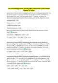 FINC 409 Module 3-4 Exam Questions with Correct Answers&vert; Latest Update 