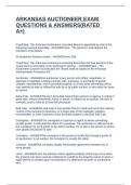 ARKANSAS AUCTIONEER EXAM QUESTIONS & ANSWERS&lpar;RATED A&plus;&rpar;