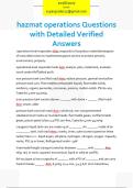 hazmat operations Questions  with Detailed Verified  Answers 