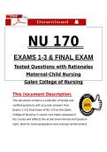 &lpar;Exams 1&ndash;3 & Final&rpar; NU 170 &lpar;Study Guide &plus; Exam&rpar; Package Bundle &vert; Galen Nursing