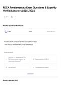 RECA Fundamentals Exam Questions & Expertly Verified Answers 2025 &sol;2026&period;