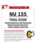 NU 155 Final Exam Medical-Surgical Nursing I &lpar;2026&rpar; PDF &vert; Galen College of Nursing