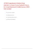 ATI RN Comprehensive Predictor Exam 2026&sol;2027 &vert; 13 Latest Version Updated &vert; Form A&comma; B&comma; C Actual Questions & Verified Answers &vert; NGN-Style Included