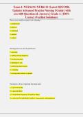 Advanced Practice Nursing I &lpar;NUR 6111 &sol; NUR6111&rpar; Exam 1 &ndash; 2025&ndash;2026 Updated Study Guide with 600&plus; Questions & Verified Answers