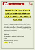 LATEST ACTUAL 2026 CCA EXAM PREPARATION DOMAINS 1&comma; 2&comma; 3&comma; 4&comma; 5&comma; & 6 PRACTICE TEST Q&A 100&percnt; PASS