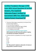 Certified Floodplain Manager &lpar;CFM&rpar; Exam With Actual Questions & Verified Answers&comma; Plus Explained Rationales&sol;Expert Verified For Guaranteed 100&percnt; Pass 2026&sol;Latest Update&sol;Instant Download Pd