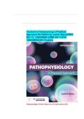 Test Bank For Pathophysiology&colon; A Practical Approach 5th Edition by Lachel Story&vert;&vert;ISBN NO&colon;10&comma;1284288099&vert;&vert;ISBN NO&colon;13&comma;978-1284288094&vert;&vert;All Chapters&vert;&vert;Complete Guide A&plus;