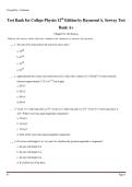 Test Bank for College Physics &lpar;12th Edition&rpar; by Raymond A&period; Serway &vert; All Chapters