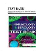 Test Bank - Immunology and Serology in Laboratory Medicine&comma; 7th Edition &lpar;Turgeon&comma; 2022&rpar;&comma; Chapter 1-27 &vert; All Chapters