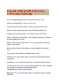 SHS 250 FINAL EXAM 2 WITH ALL APPROVED ANSWERS