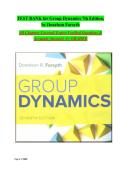 Test Bank for Group Dynamics 7th Edition by Donelson Forsyth &vert; Complete Questions & Answers PDF