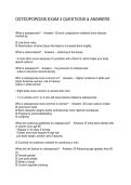 OSTEOPOROSIS EXAM 3 QUESTIONS & ANSWERS 