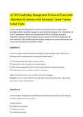 ATI RN Leadership Management Proctored Exam 2026 &vert; Questions & Answers with Rationale &vert; Latest Version Actual Exam&period;