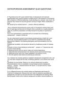 OSTEOPOROSIS ASSESSMENT QUIZ QUESTIONS