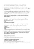 OSTEOPOROSIS QUESTIONS AND ANSWERS