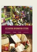 TEST BANK &ndash;  RICHARDSON&comma; CHANG  & SMITH &ndash;  ACCOUNTING  INFORMATION  SYSTEMS 4TH EDITION &ndash; ISBN 9781264444847 &ndash;  2026 