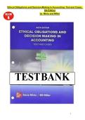 Test Bank for Ethical Obligations and Decision-Making in Accounting 6th Edition &vert; Steven M&period; Mintz & Roselyn E&period; Morris &vert; Verified Questions & Answers &vert; 2025&sol;2026 Update