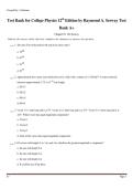 Full Test Bank for  College Physics &lpar;12th Edition&rpar; by Raymond A&period; Serway