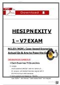 2025&sol;2026 HESI PN EXIT EXAM V1&comma; V2&comma; V3&comma; V4&comma; V5&comma; V6&comma; V7&comma; EACH EXAM WITH 75 QUESTIONS AND ANSWERS &lpar;VERIFIED REVISED FULL EXAM&rpar;