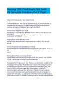 Nursing 1100 Final Exam Part 1with All Complete Solutions Get It Right