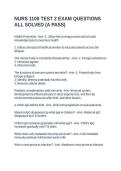 NURS 1100 TEST 2 EXAM QUESTIONS ALL SOLVED &lpar;A PASS&rpar;