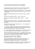 OSTEOPOROSIS QUESTIONS & ANSWERS