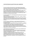 OSTEOPOROSIS QUESTIONS AND ANSWERS