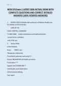 MCN 374 Exam 1 LATEST 2026 ACTUAL EXAM WITH  COMPLETE QUESTIONS AND CORRECT DETAILED  ANSWERS &lpar;100&percnt; VERIFIED ANSWERS&rpar; 