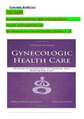 TEST BANK For Gynecologic Health Care&colon; With an Introduction to Prenatal and Postpartum Care&comma; 4th Edition by Kerri Durnell Schuiling&comma; Verified Chapters 1 - 35&comma; Complete Newest Version