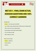 MGT 6311 - FINAL EXAM ACTUAL 2026 QUESTIONS AND 100&percnt; CORRECT ANSWERS