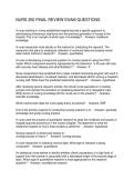 NURS 250 FINAL REVIEW EXAM QUESTIONS